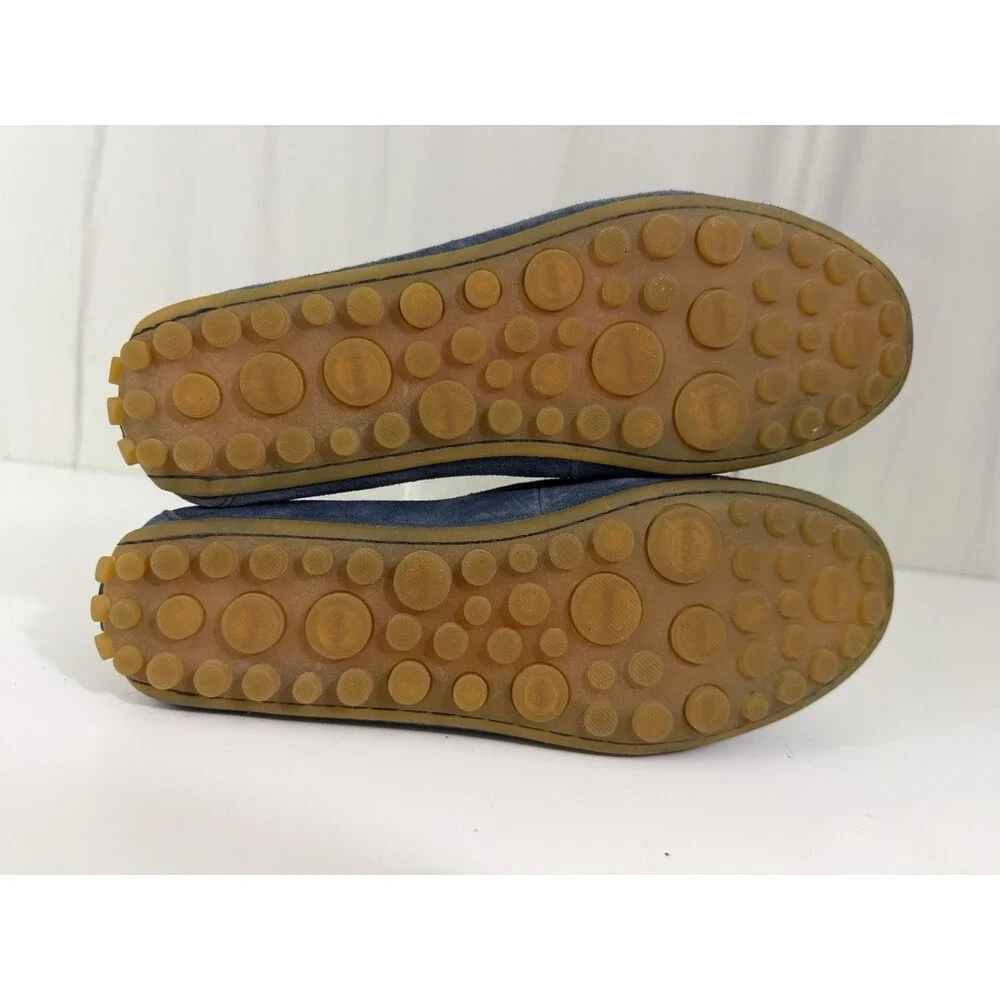Born Axona Driving Mocs Loafers Blue Suede Women’s Sz 8.5 Coastal Chic Preppy